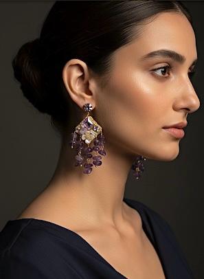 Purple Ballroom Dreamy Earrings