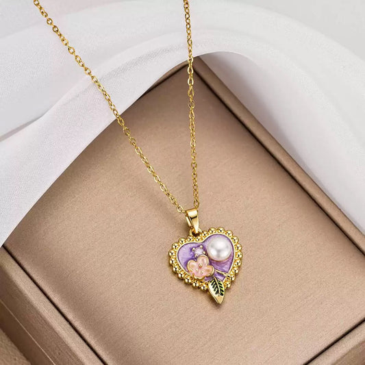 Love you in Lilac Necklace