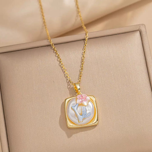 Blushing Bloomingdale Vintage Necklace