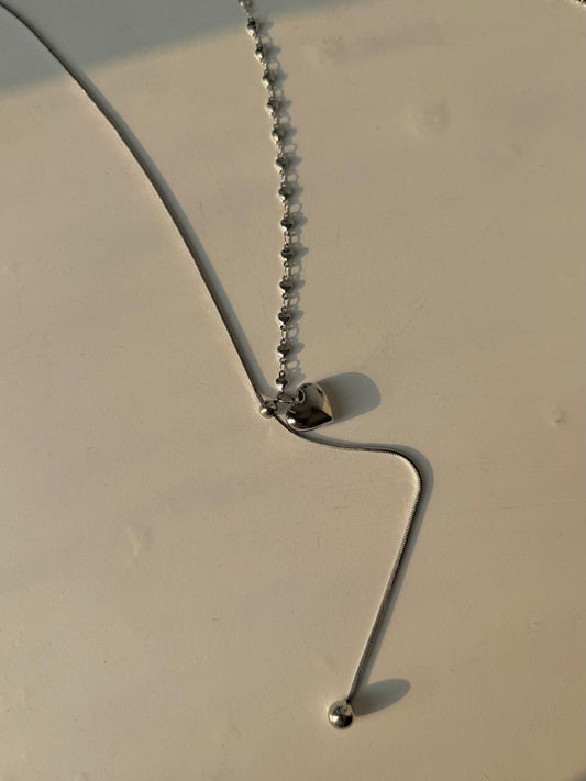 Silver affection Adjustable Necklace