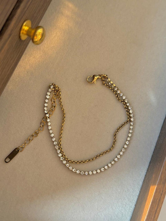 Golden Girl Tennis Bracelet