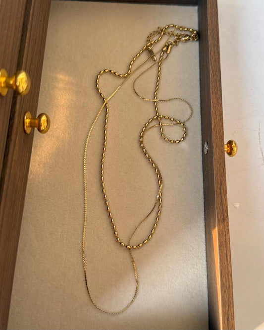 Golden Adore Double Layered Necklace