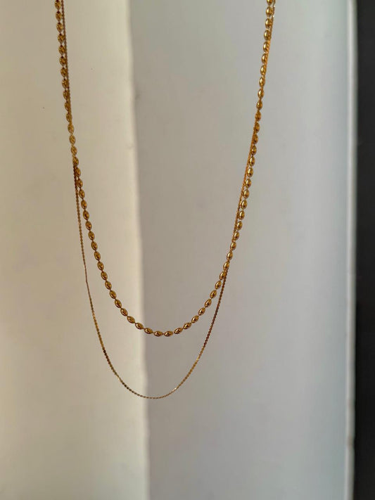 Golden Adore Double Layered Necklace