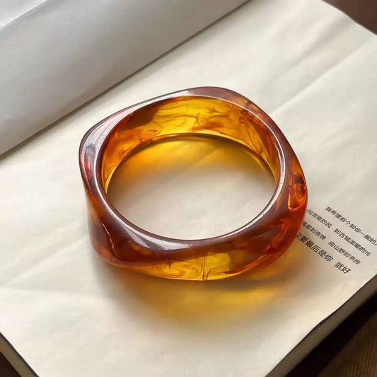 Amber Swirls Chunky Bangle