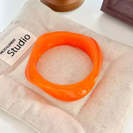 Tangerine Slay Acrylic Bangle