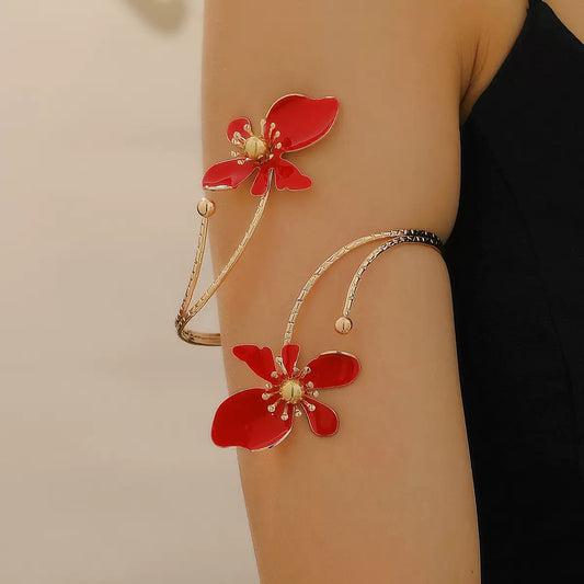Flower Girl Red Arm Cuff
