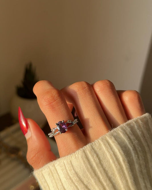 Purple Halo Ring