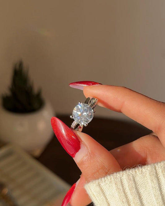Luminous Whisper Rhinestone Ring