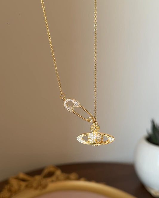 Saturn Sparkles Necklace