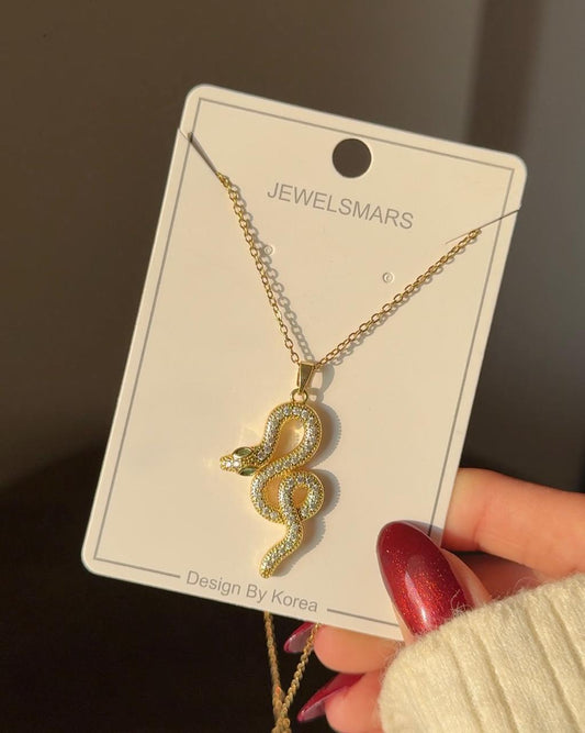 Sparkly Venom Snake Necklace