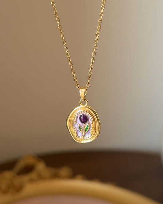 Violet Meadows Vintage Necklace
