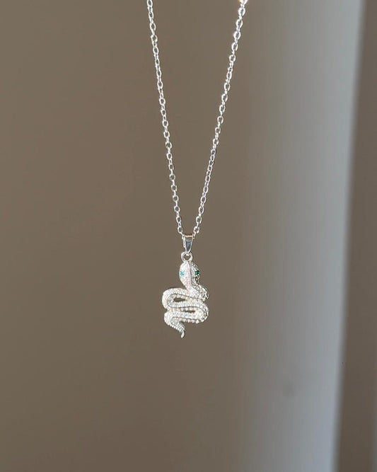 Icy Fangs Snake Necklace