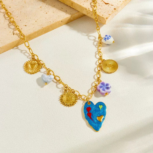 Diva Multi Charm Necklace