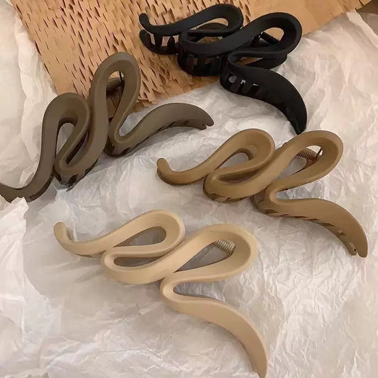 Muted Swirls Claw Clip