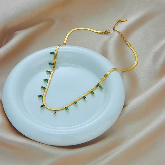 Girly Statement Green Necklace