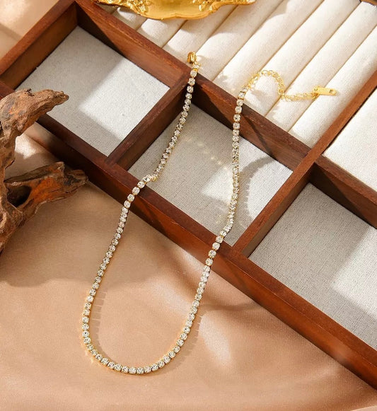 Charlotte Rhinestone Beaded Necklace