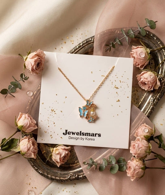 Ophelia Butterfly Pearl Necklace