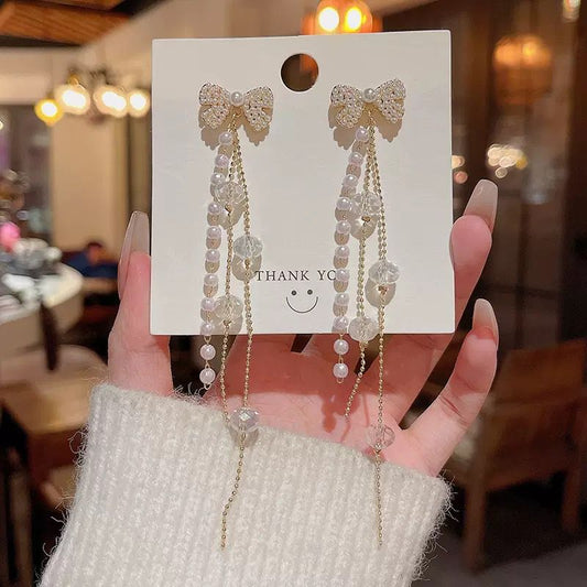 Pixie Pearls Bow Earrings
