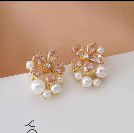Pearly Blossom Earrings