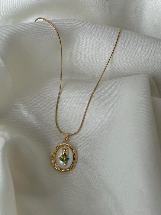 Luminous Keepsake Rose Necklace