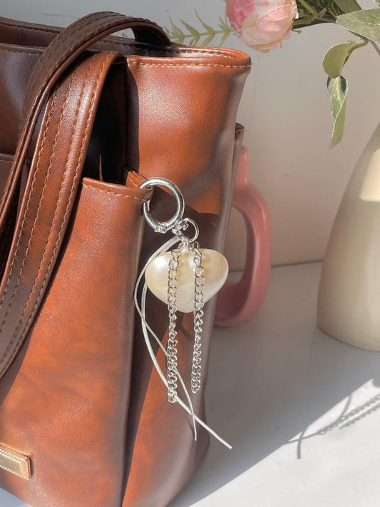 Heart of Pearl Bag Charm