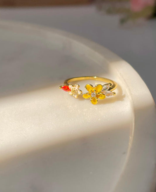 Sunset Blossom Ring