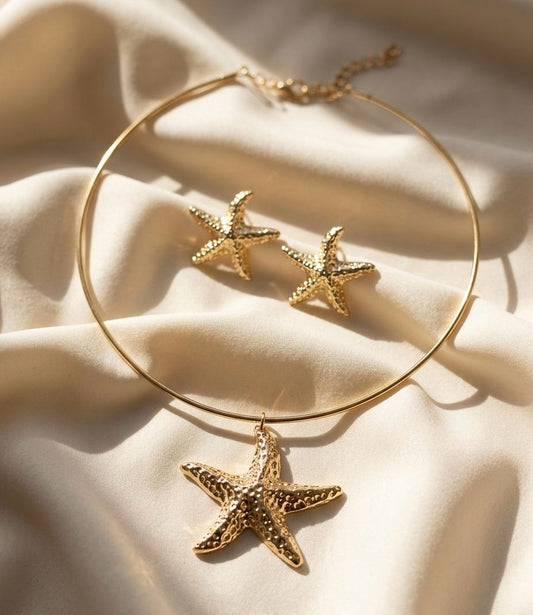 Saltwater Calling Necklace + Earrings Combo