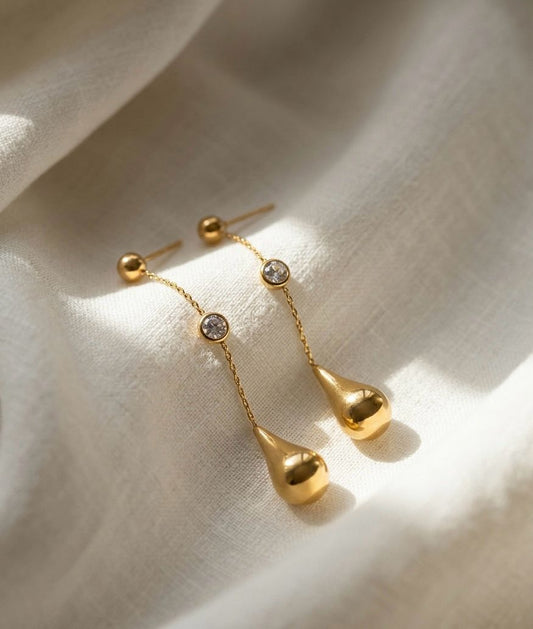 Golden Aurora Drop Earrings