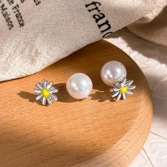 Pearly Girly Flower Earrings