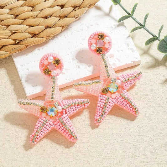 Pink Amalfi Starfish Earrings