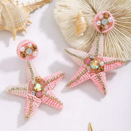 Pink Amalfi Starfish Earrings