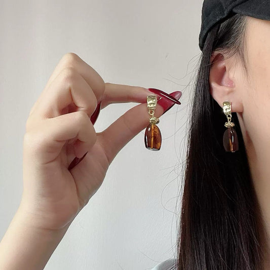 Golden Strobe Mocha Earrings