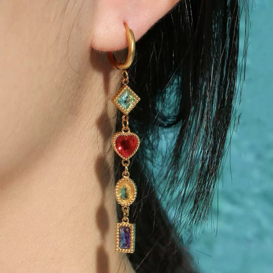 Viral Stone Dangling Drop Earrings