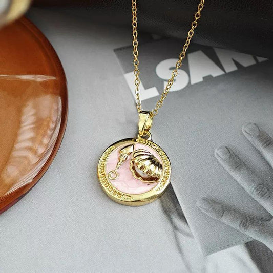 Gracey Pink Oyster Necklace