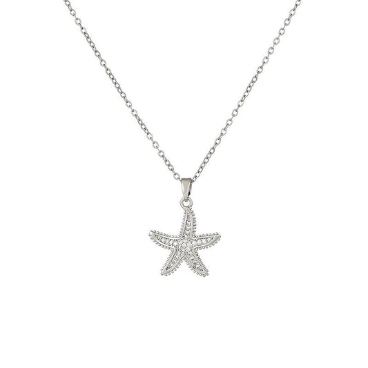 Silver Siren Starfish Necklace