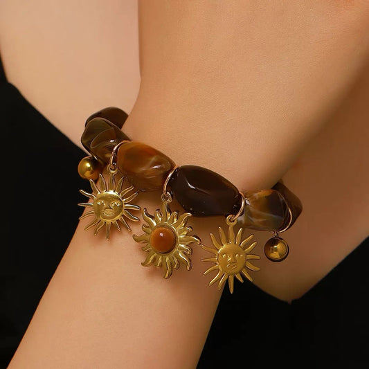 Vintage Brown Talisman Bracelet