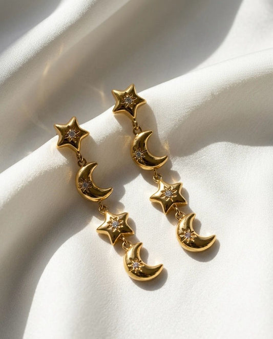 Starry Night Celestial Earrings