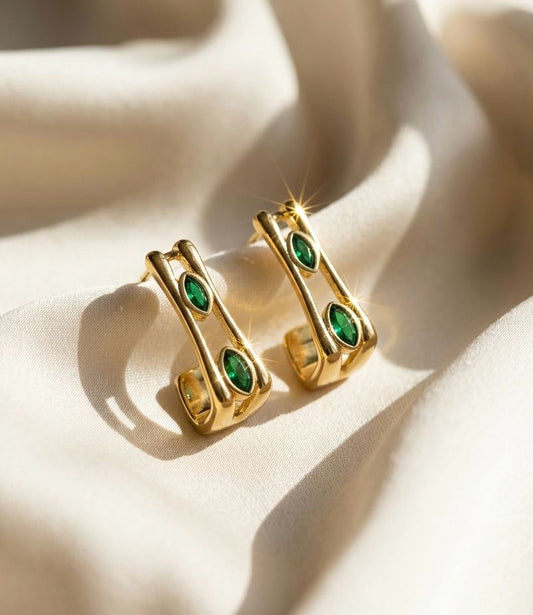 Green Girl Hoop Earrings