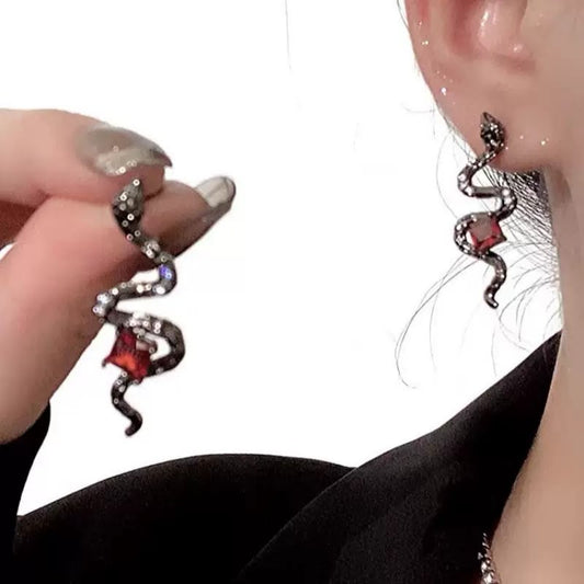Crimson Venom Drop Earrings
