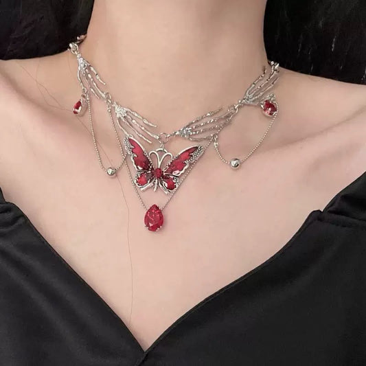 Crimson Monarch Devotion necklace