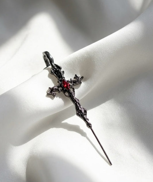 Gothic Crucifix Cyberdagger earcuff