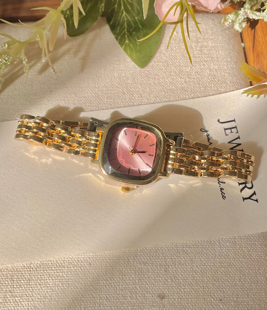 Blush Hour Square Watch