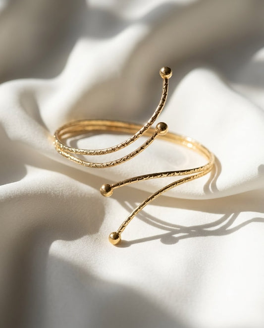 Celestial Orbit Spiral Cuff