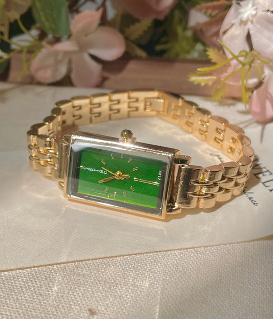 Emerald Deco Tank Watch