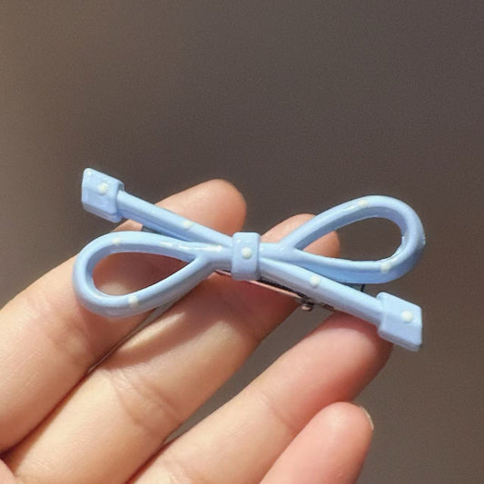 Blueberry Frost Bow Clips (pack of 2)