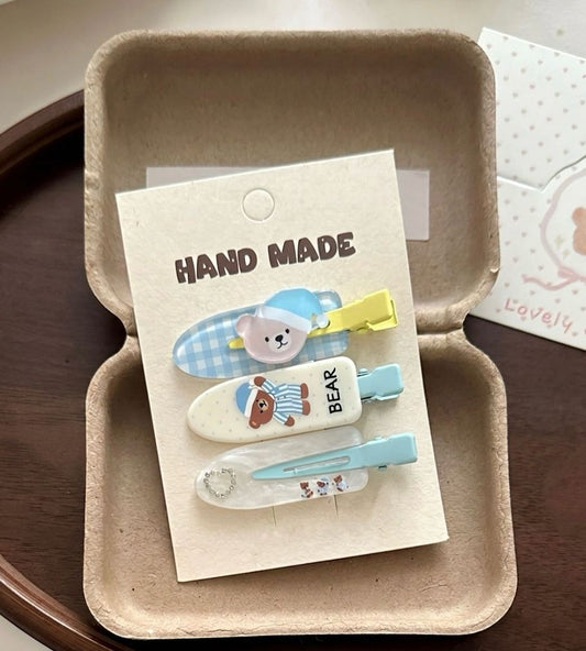 Bedtime Bear Gingham Trio
