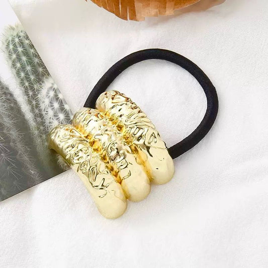 Boss-Girl Textured Metal Hair Tie