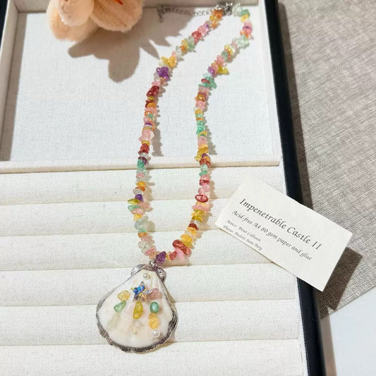 Multicoloured Beads of Beach! Necklace