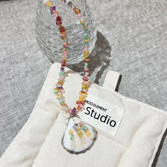 Multicoloured Beads of Beach! Necklace