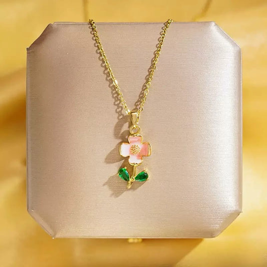 Pink Era Flower Necklace